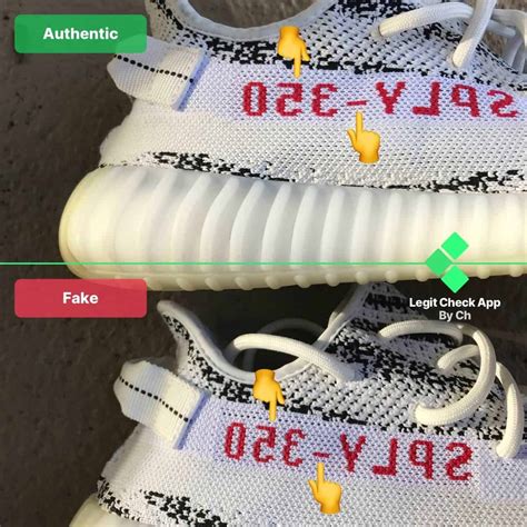 yeezy sply 350 zebra real vs fake